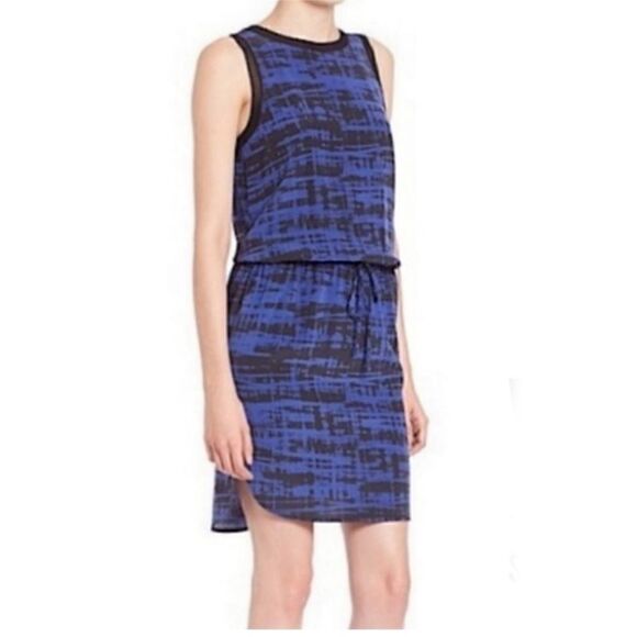 Vince Blue Sleeveless Silk Mini Dress | Size S - Picture 1 of 10